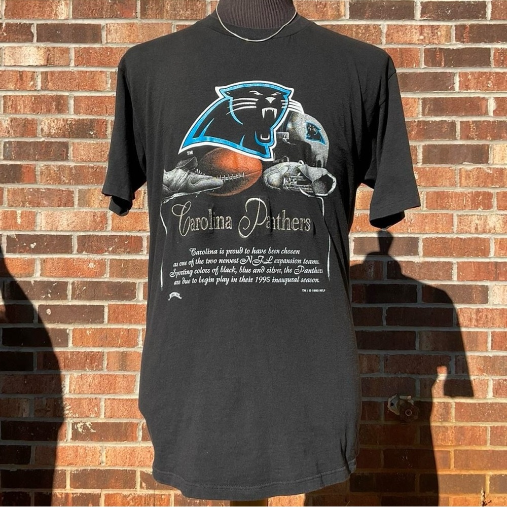 Vintage 1993 Nutmeg NFL Carolina Panthers Black size Large shirt